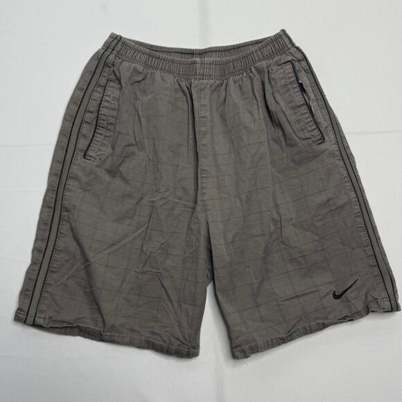 Nike Grey Checkered Short Sportswear Size 5 - Picture 1 of 5